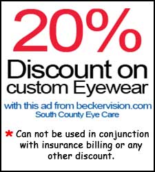 Free Cataract/Glaucma Screening, 20 percent discount on Eyeware